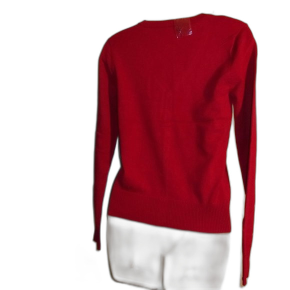 Active Usa Small Dark Red V-Neck Button Down Cardigan NWT - Picture 7 of 11